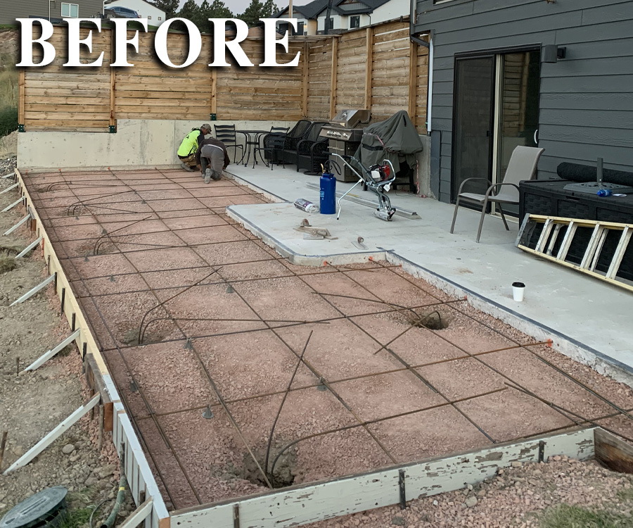 Before Concrete Work with Rebar